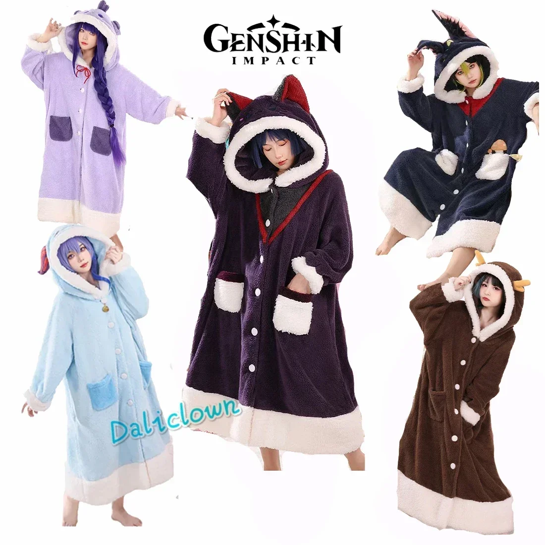 Cosplay Anime Yae Miko - ชุดคอสเพลย์เกม Genshin Impact ตัวละครเสี่ยว เคยา เย