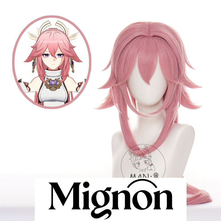 Cosplay Anime Yae Miko - วิกผมคอสเพลย์ เยะ มิโกะ จากเกม Genshin Impact