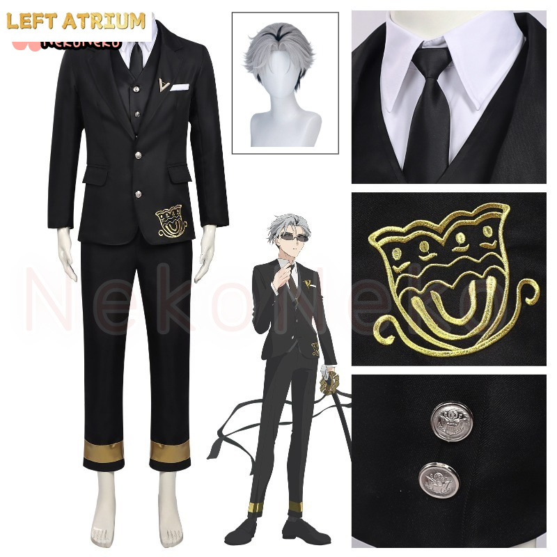 Anime Cosplay Dress For Men - ตัวแทนอนิเมะแห่งสี่ฤดู: การเต้นรำแห่งฤดูใบไม้ผลิ อิเตโช คันเก็ตสึ คอสเพลย์ ชุดวิกผมสีดำ