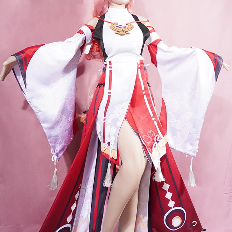 Cosplay Anime Yae Miko - Yae Miko คอสเพลย์เครื่องแต่งกาย Impact ชุดวิกผมคอสเพลย์อะนิเมะสไตล์จีนฮาโลวีนเครื่องแต่งกายสําหรับเกมสตรี