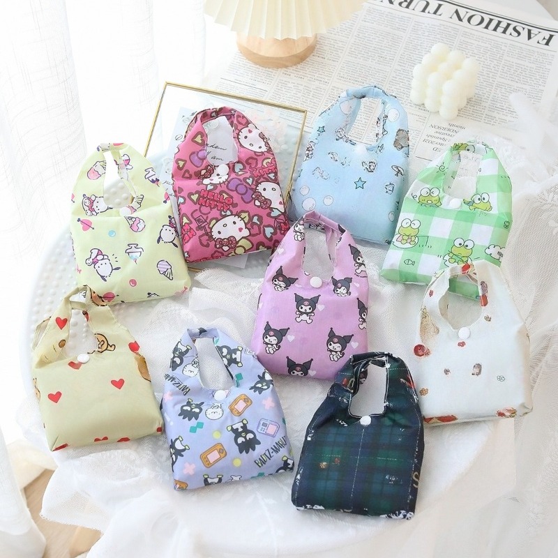 Anime Cosplay Shop - กระเป๋าช้อปปิ้งซุปเปอร์มาร์เก็ตลายน่ารักการ์ตูนอนิเมะแบบพับได้ กันน้ำ เป็นมิตรต่อสิ่งแวดล้อม กระเป๋าอเนกประสงค์แบบถือได้