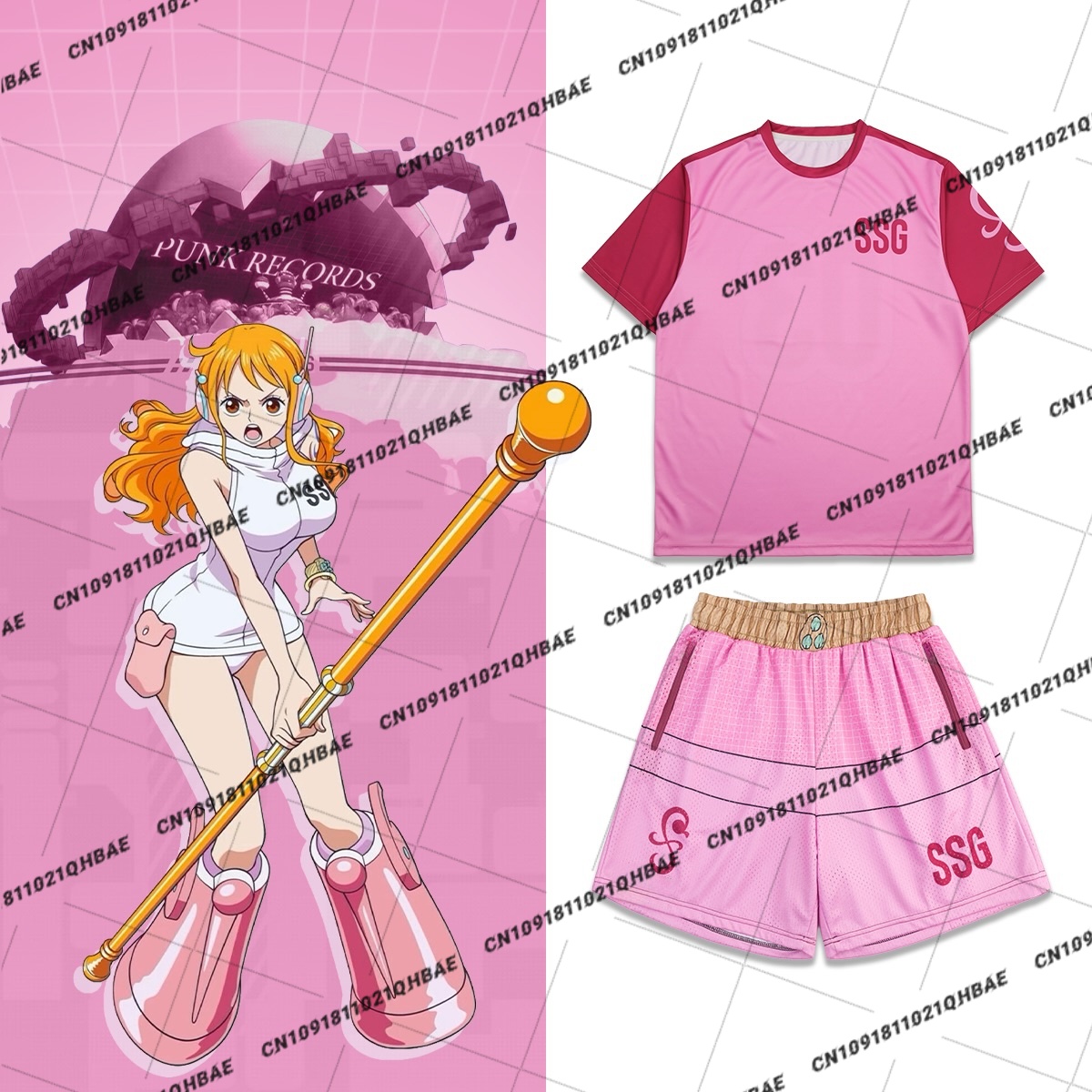 Costume Anime Cosplay - ชุดคอสเพลย์สำหรับผู้ชาย แฟชั่นลำลอง ชุดกีฬา เสื้อยืดโอเวอร์ไซส์ กางเกงขาสั้น 2026