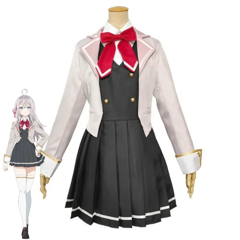 Anime Cosplay Alya - อะนิเมะอัลยา บางครั้งก็ซ่อนความรู้สึกของตัวเองในชุดคอสเพลย์ของอลิซา มิคาอิลอฟนา คุโจ วิกผม ชุดนักเรียนญี่ปุ่น