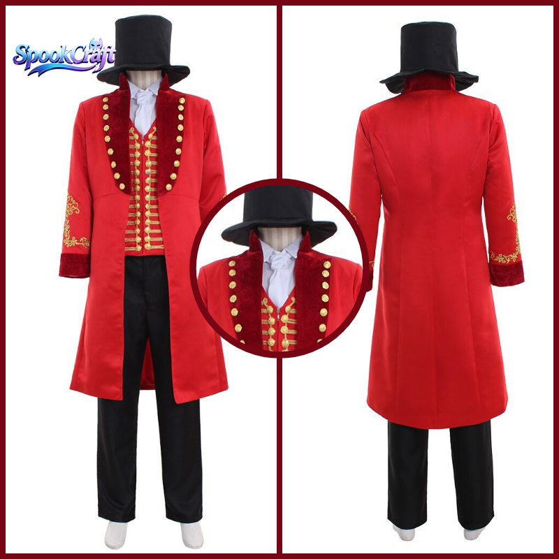 Anime Cosplay Dress For Men - นักแสดงผู้ยิ่งใหญ่ที่สุด พี.ที. ชุดคอสเพลย์บาร์นัมสำหรับผู้ชาย ชุดแสดงฮาโลวีนสำหรับการแสดงบนเวที งานคอมมิคคอน และปาร์ตี้