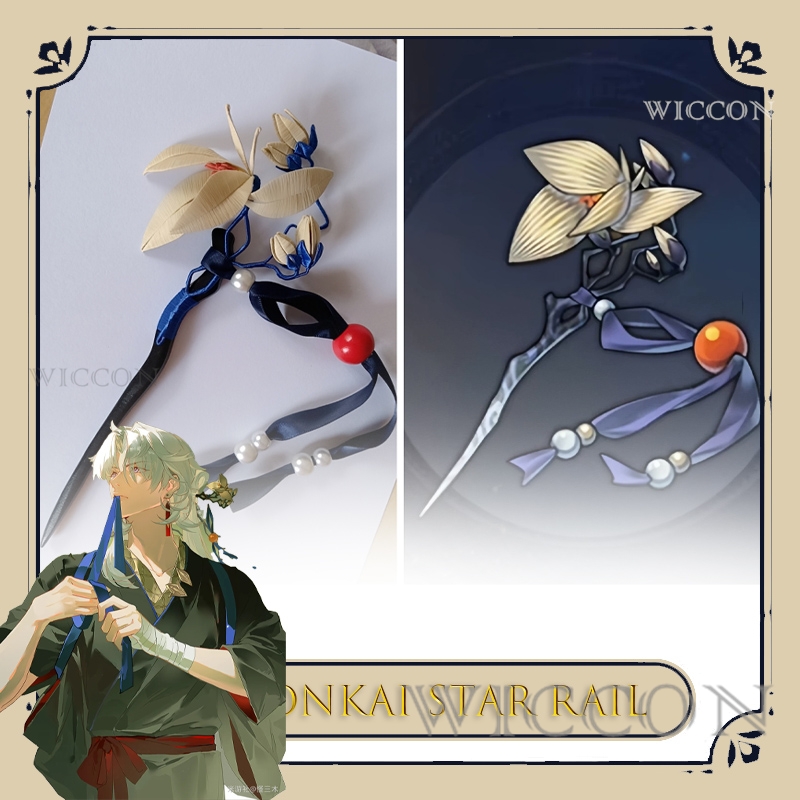 Cosplay Anime White Hair - กิ๊บติดผมคอสเพลย์ บลัด หยิงซิง จาก Honkai Star