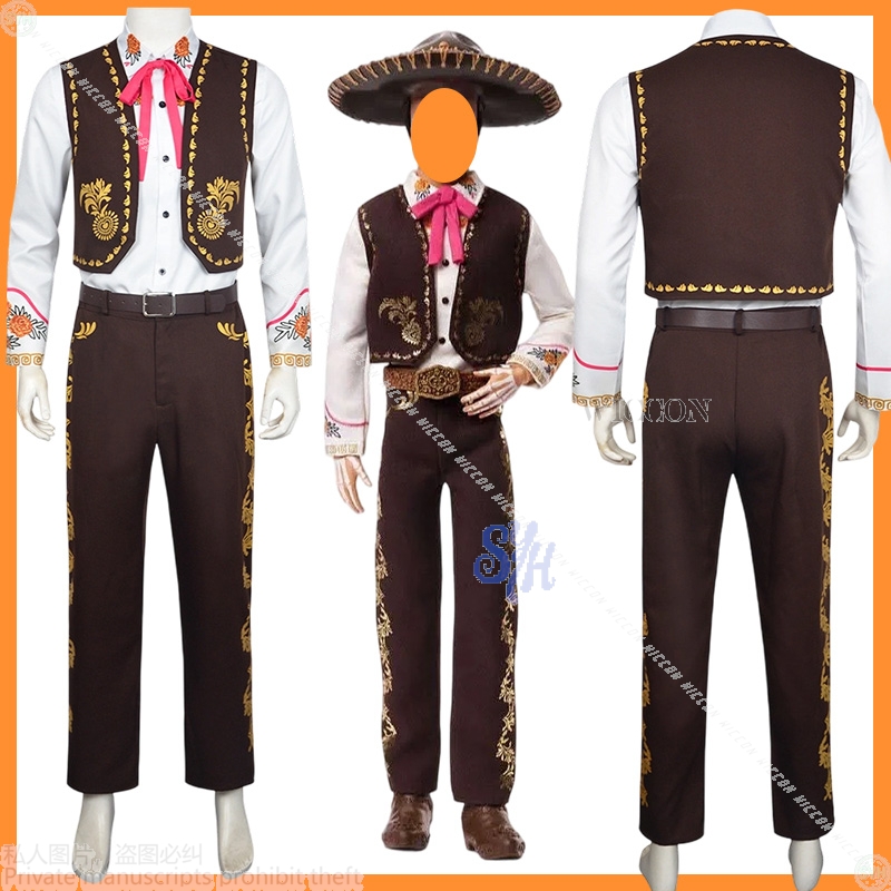 Anime Cosplay Event 2025 - ชุดยูนิฟอร์มเสื้อเชิ้ตและกางเกงยีนส์ลายดอกดาวเรืองสีแดงแบบย้อนยุคสำหรับงานปาร์ตี้ฮาโลวีนปี 2025 ชุดคอสเพลย์อนิเมะแบบดั้งเดิม