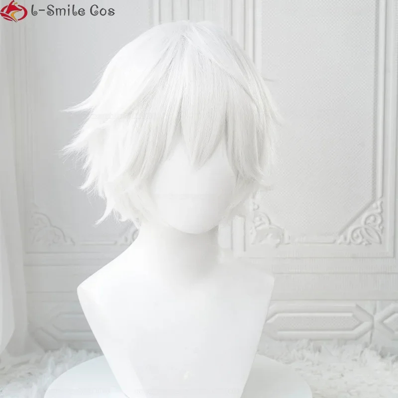 Cosplay Anime White Hair - ซяосяо อะนิเมะคิลัว โซลดิคคอสเพลย์ 30 ซม. วิกผมสั้นสีขาวแบบมีชั้น