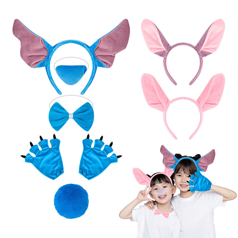 Anime Cosplay Blue Hair - ที่คาดผมลายการ์ตูนน่ารัก สีชมพู สีฟ้า อุปกรณ์เสริมผมอเนกประสงค์สำหรับเด็ก สำหรับคอสเพลย์ งานปาร์ตี้