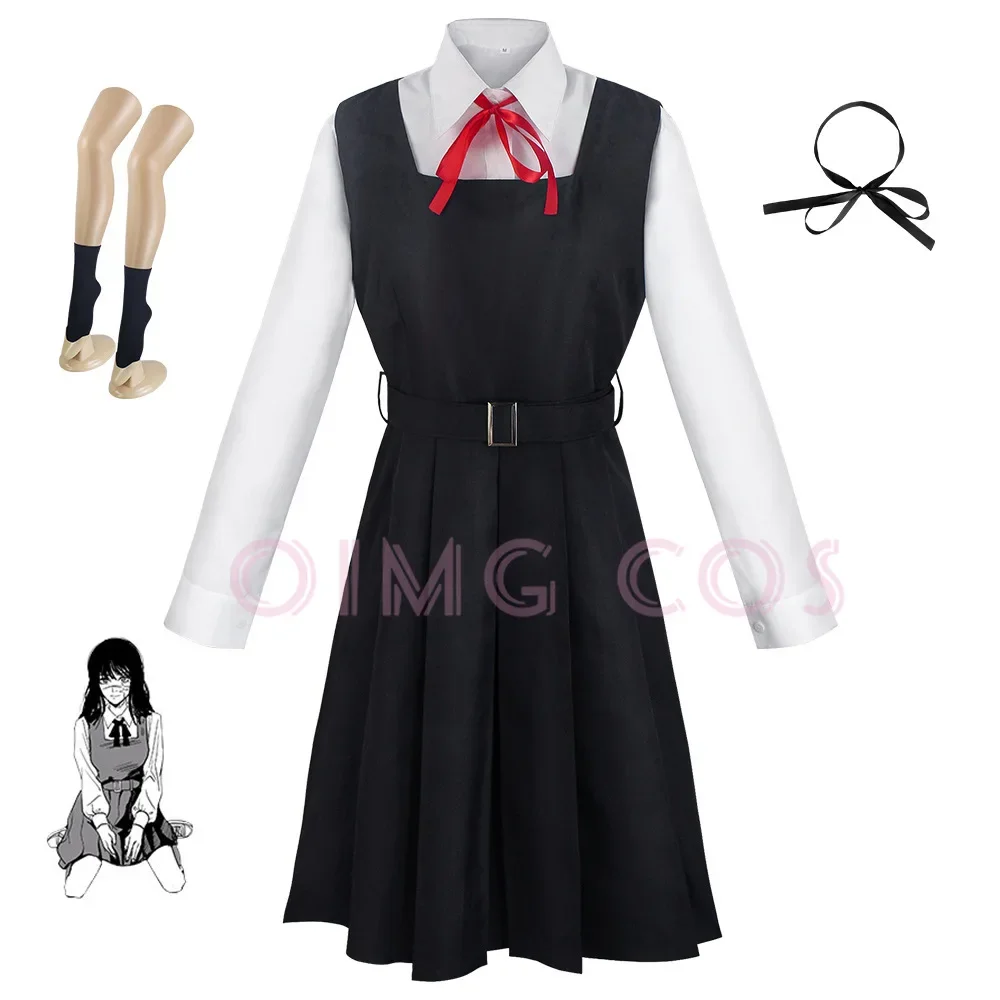 Anime Cosplay Dress For Men - มิตากะ อาซาคอสเพลย์เครื่องแต่งกายชุดเลื่อยยนต์สีฟ้าเสื้อสูทผูกเน็คไทอะนิเมะวิกผมสั้นแหวนคอฮาโลวีนชุดสตรี