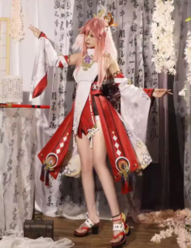 Genshin Impact Yae Miko คอสเพล - Cosplay Anime Yae Miko บทวิจารณ์และราคา