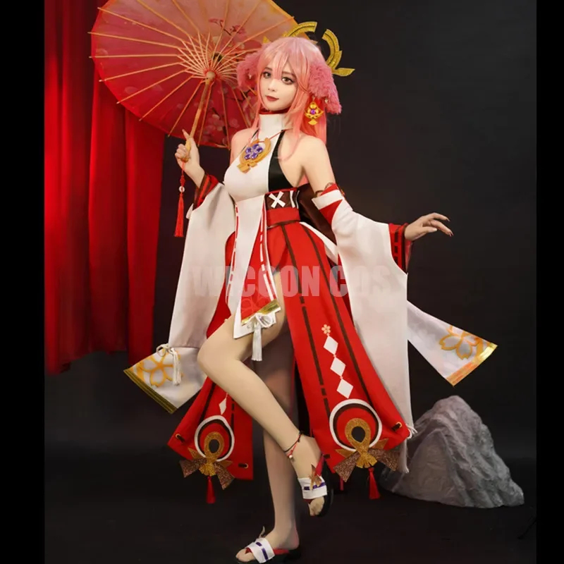 ☆ ชุดคอสเพลย์ ซันโคส มิโกะ อิม - Cosplay Anime Yae Miko บทวิจารณ์และราคา