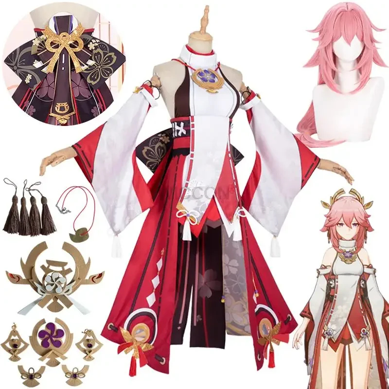 ☆ ชุดคอสเพลย์ ซันโคส มิโกะ อิม - Cosplay Anime Yae Miko บทวิจารณ์และราคา