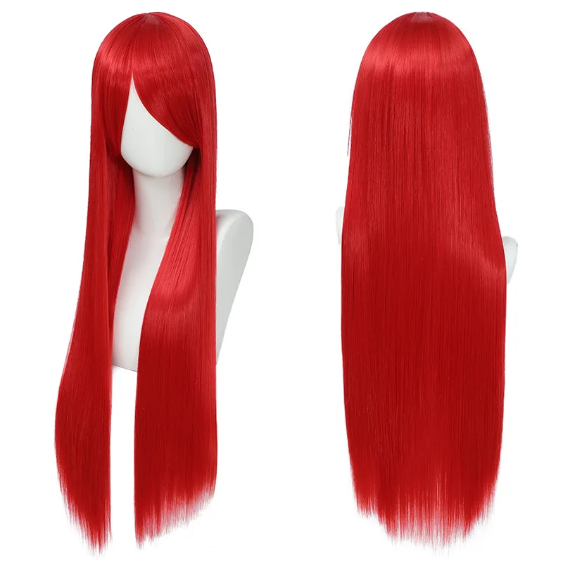 วิกผมยาวตรงสังเคราะห์หลากสี 80 - Cosplay Anime White Hair บทวิจารณ์และราคา