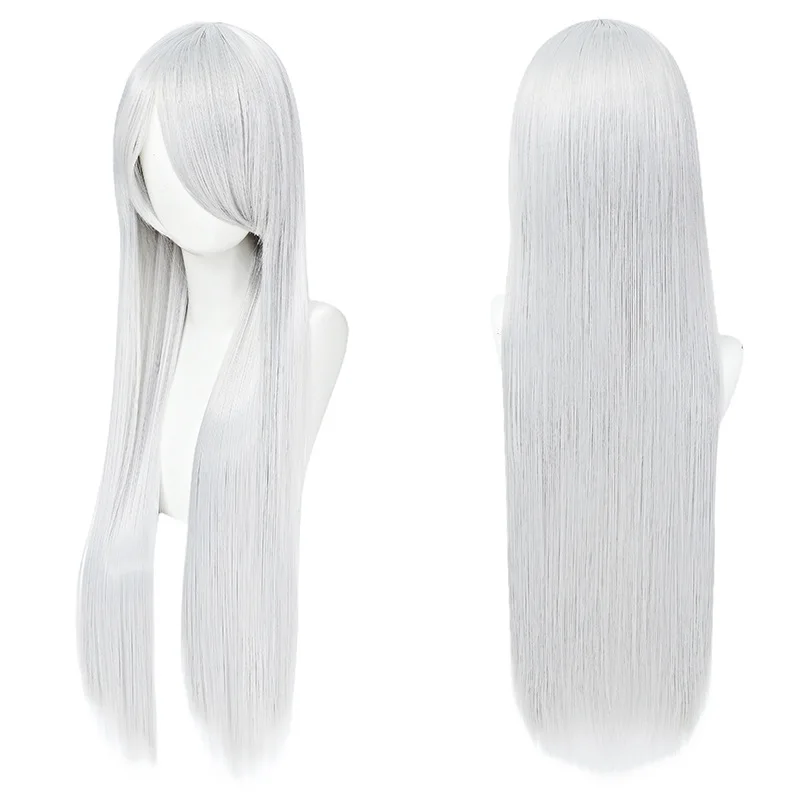 วิกผมยาวตรงสังเคราะห์หลากสี 80 - Cosplay Anime White Hair บทวิจารณ์และราคา