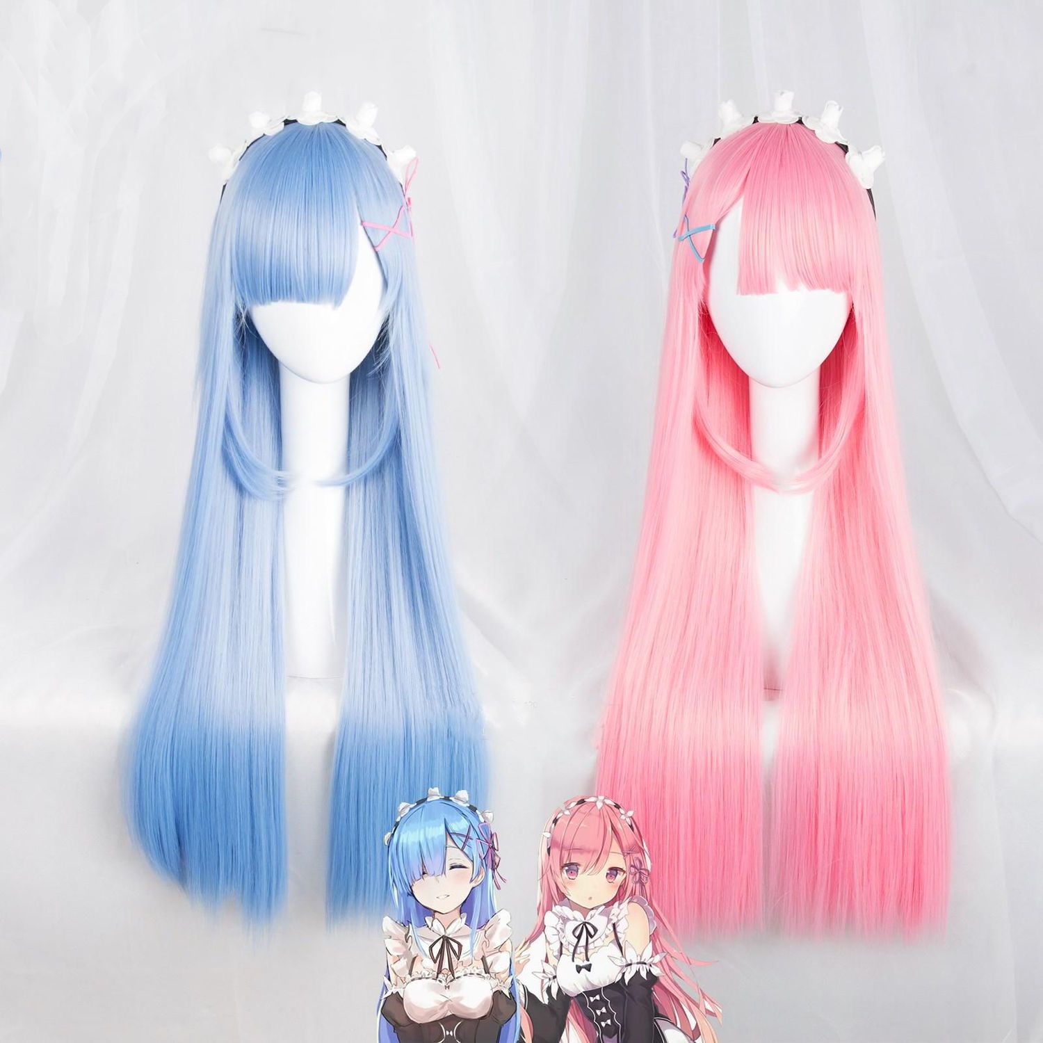 วิกผมคอสเพลย์เรซีโร่ ราม&เร็มร - Anime Cosplay Rem บทวิจารณ์และราคา