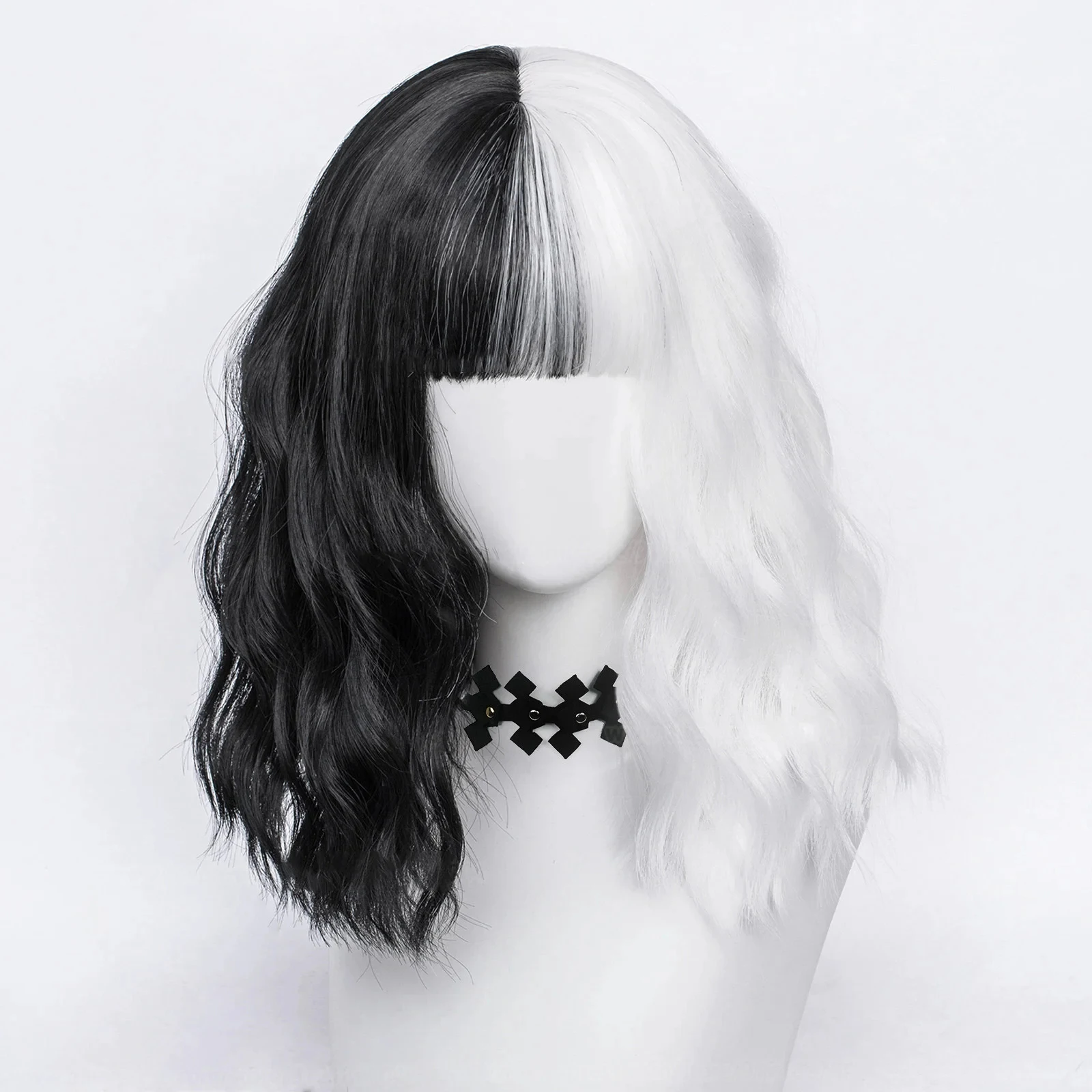 วิกผมคอสเพลย์อนิเมะ Cruella de - Cosplay Anime White Hair บทวิจารณ์และราคา