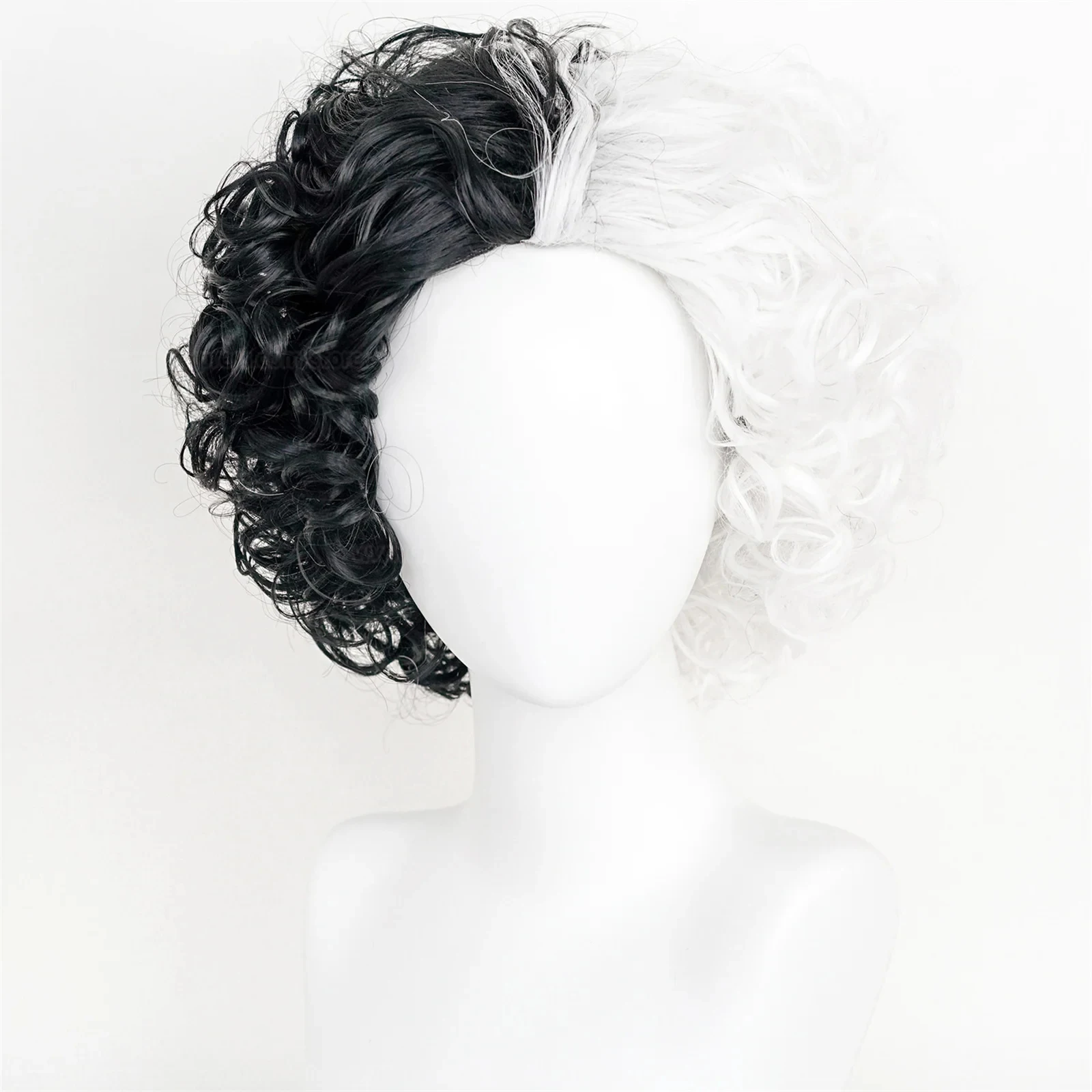 วิกผมคอสเพลย์อนิเมะ Cruella de - Cosplay Anime White Hair บทวิจารณ์และราคา