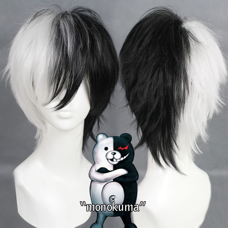 อะนิเมะเกม Danganronpa สีดําแล - Cosplay Anime White Hair บทวิจารณ์และราคา