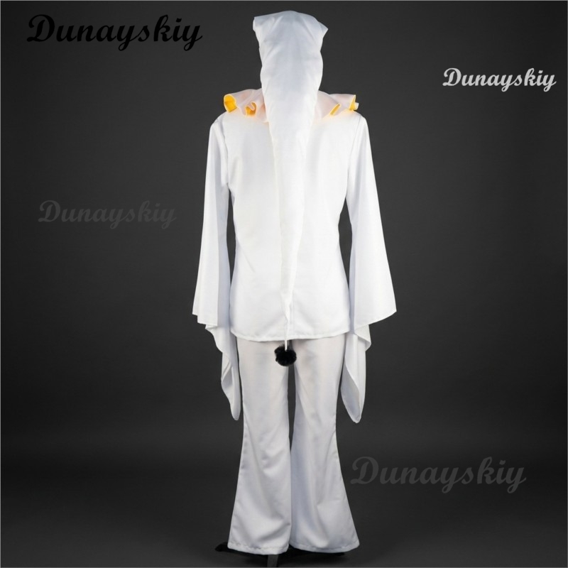 ชุดคอสเพลย์ตัวตลกสีขาว Pierrot - Cosplay Anime White Hair บทวิจารณ์และราคา