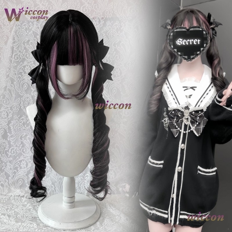 การ์ตูน ‌ วิกผมสีดำพร้อมวิกผมค - Cosplay Anime Black Hair บทวิจารณ์และราคา